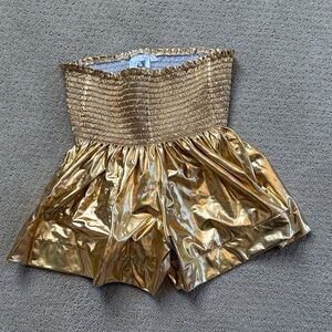 Queen of Sparkles Gold Women's Swing Shorts